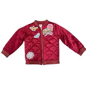 Disney Collection by Tutu Couture Girls Quilted Jacket (4T) red